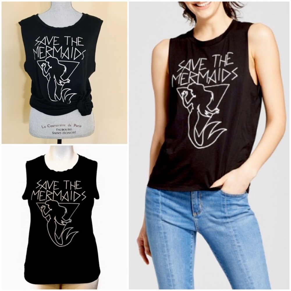 🎈3/$20 Ariel Save The Mermaids Sleeveless Tee
